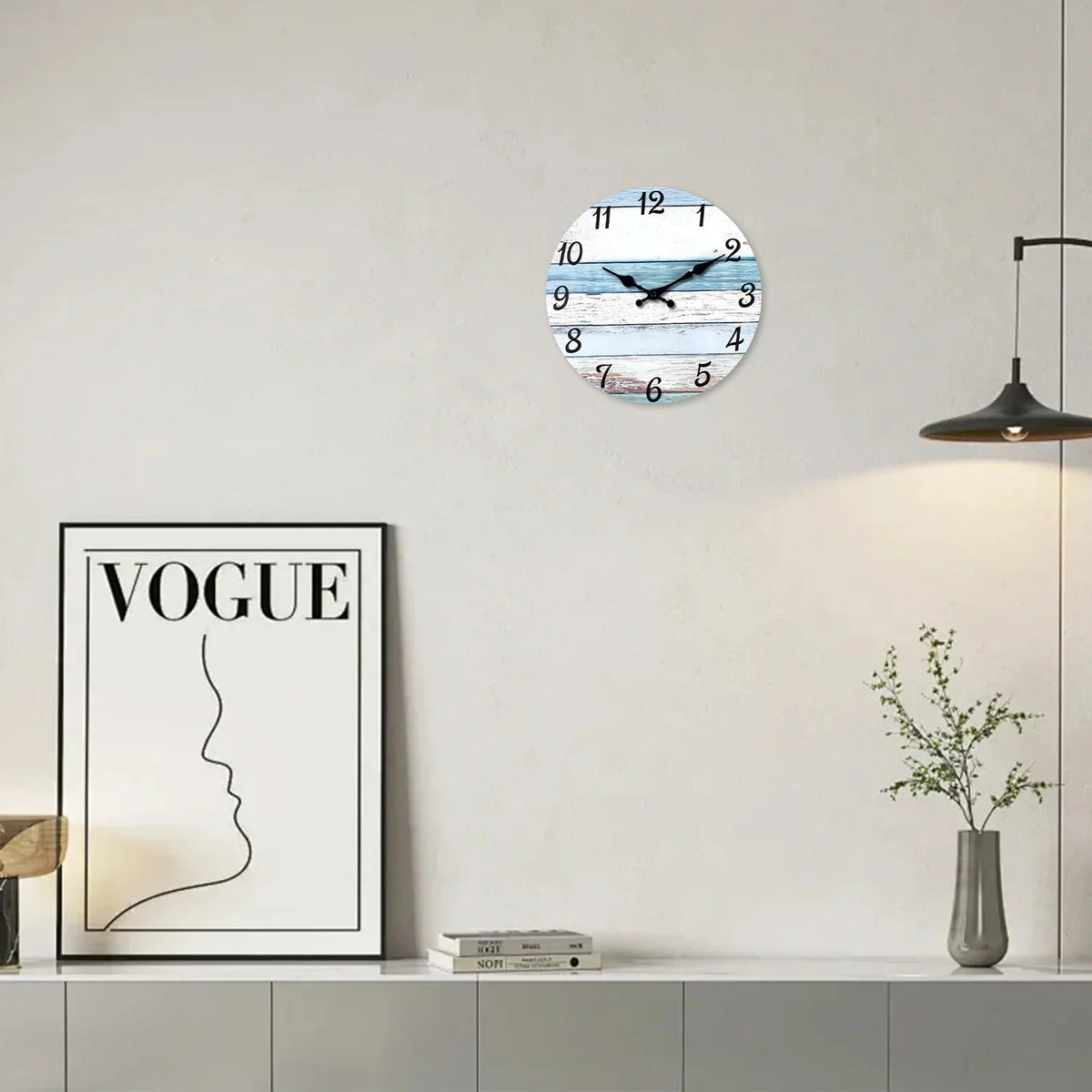 Horloge murale rivage côtier sweep