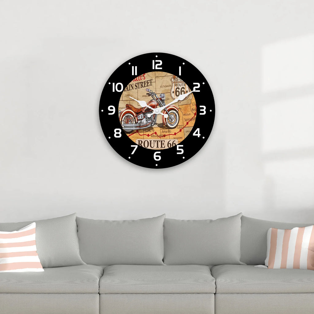 Horloge murale moto vintage