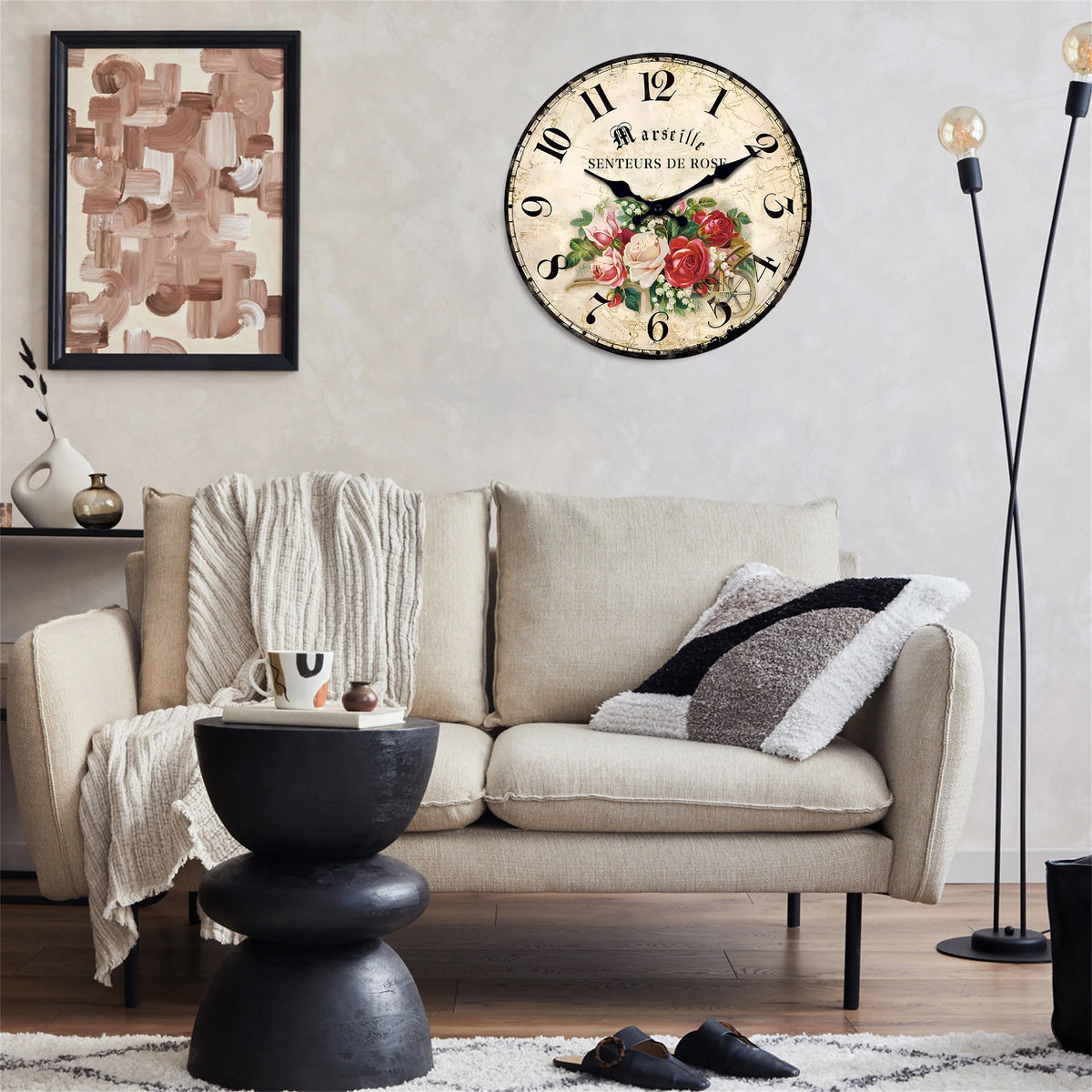 Grande horloge murale retro