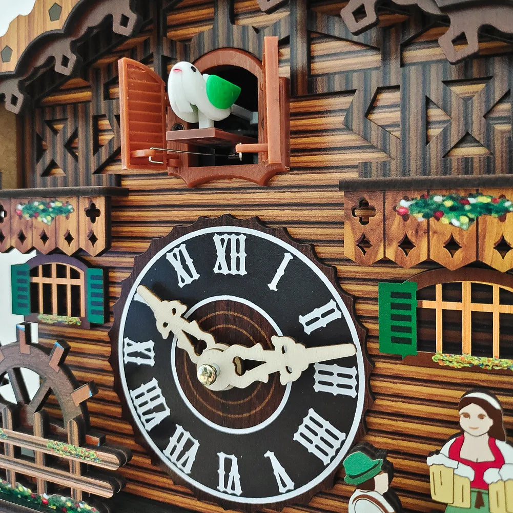 Horloge murale chalet bavarois plastique