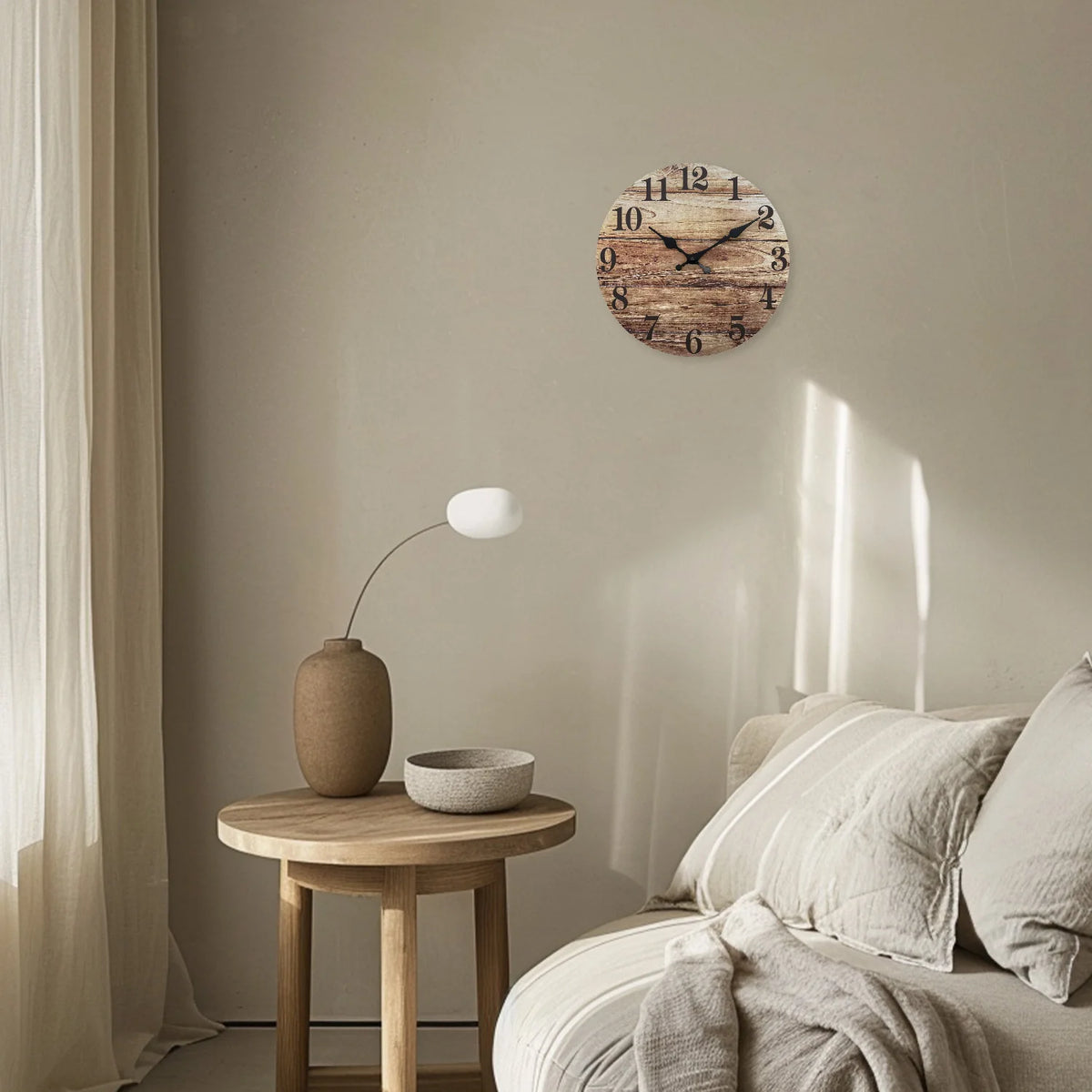 Horloge murale mdf rustique patiné