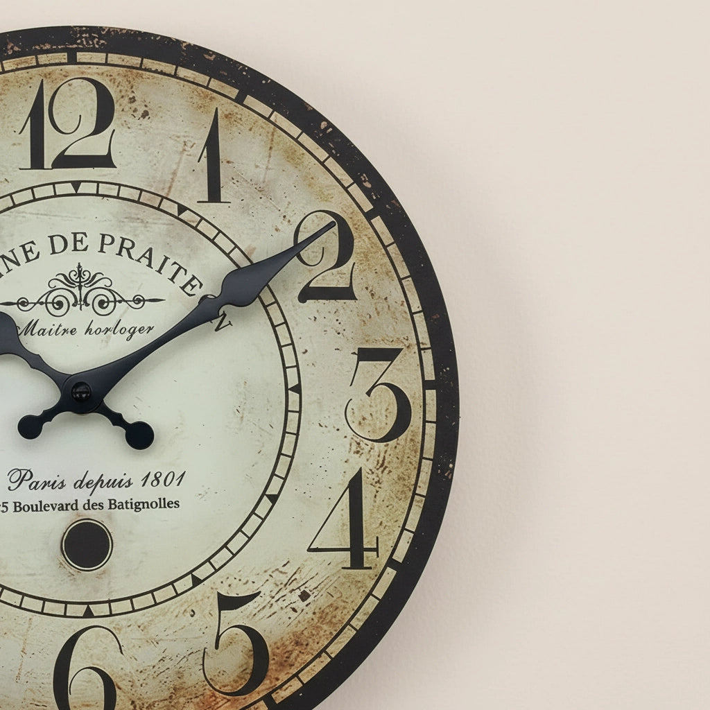 Ancienne horloge murale en bois