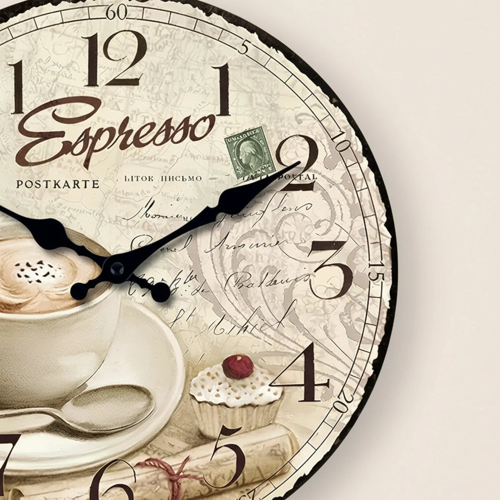 Bistrot vintage pendule murale MDF Image