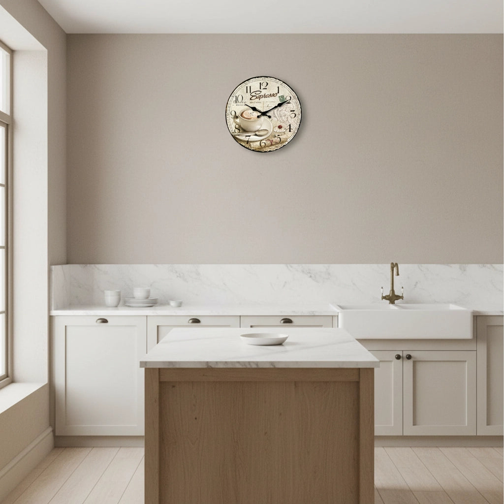 Bistrot vintage pendule murale MDF