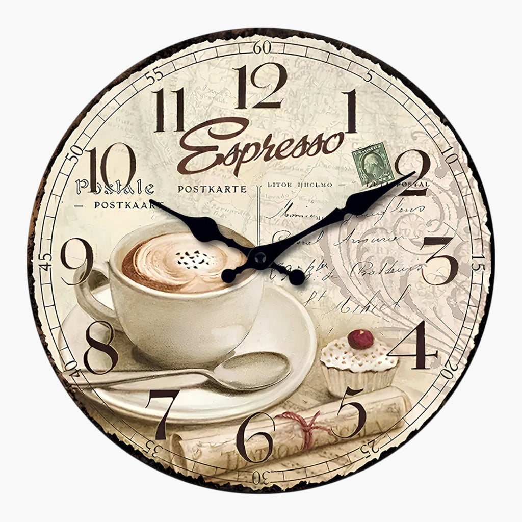 Bistrot vintage pendule murale MDF