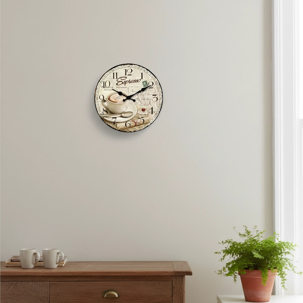 Bistrot vintage pendule murale MDF