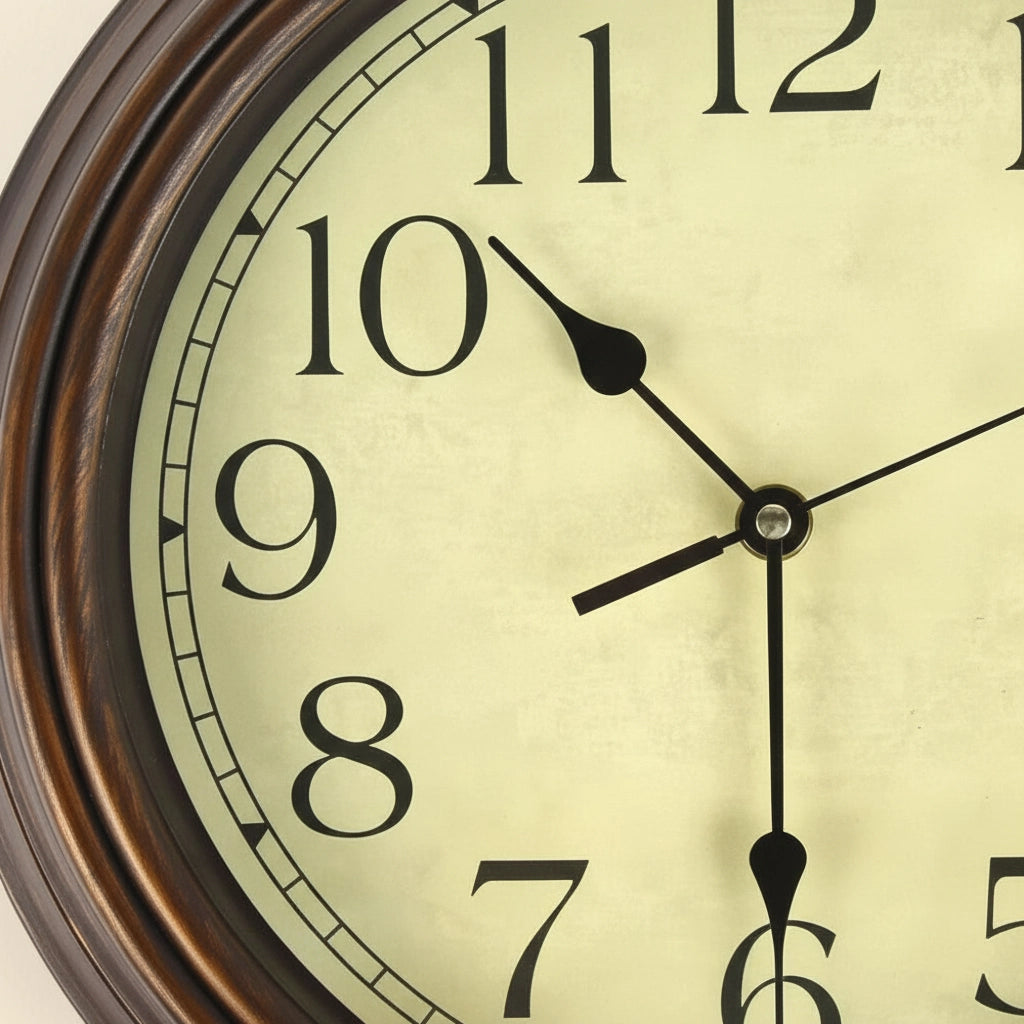 Cadran mural rétro bronze silencieux Image