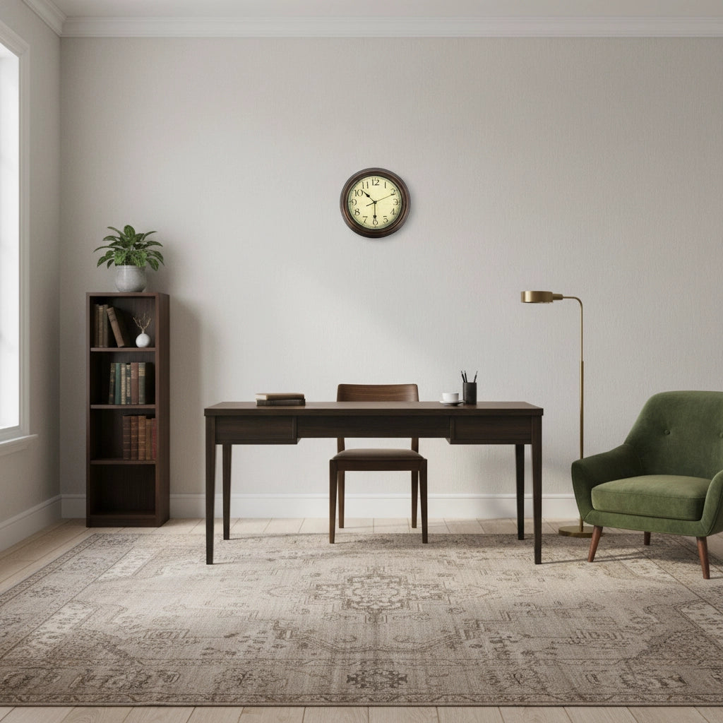 Cadran mural rétro bronze silencieux