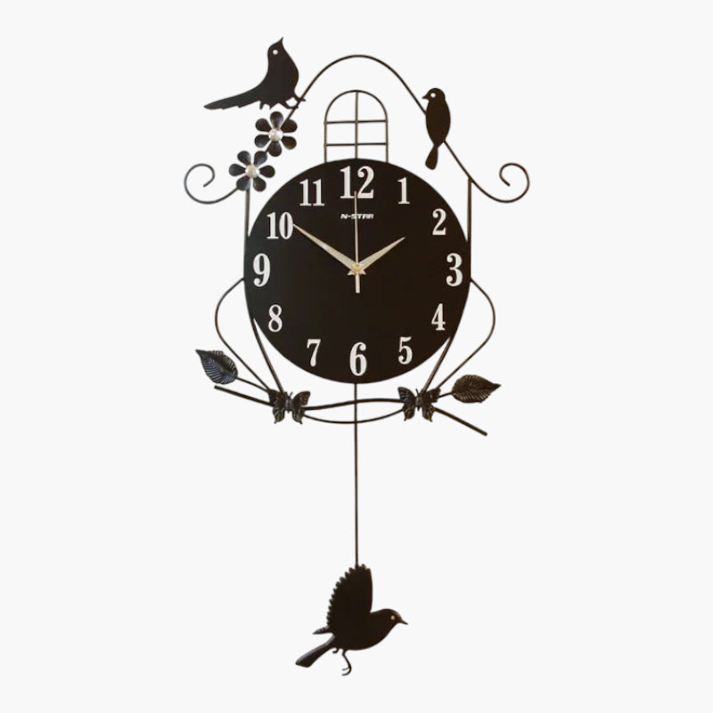 Grande horloge murale 70 cm Noir 70 x 36 cm