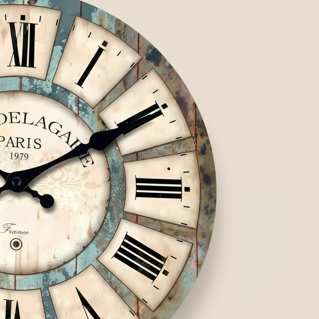 Grande horloge murale bleu Image