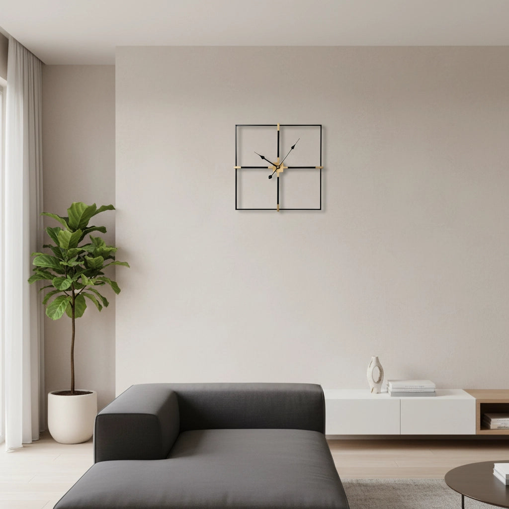 Grande horloge murale carrée Image