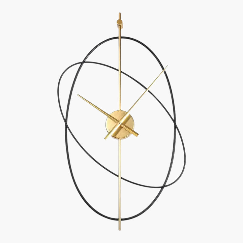 Grande horloge murale design Noir & Or