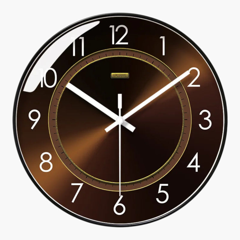 Grande horloge murale salon Noir