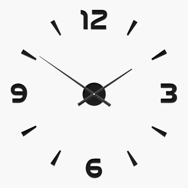 Horloge adhesive murale Noir
