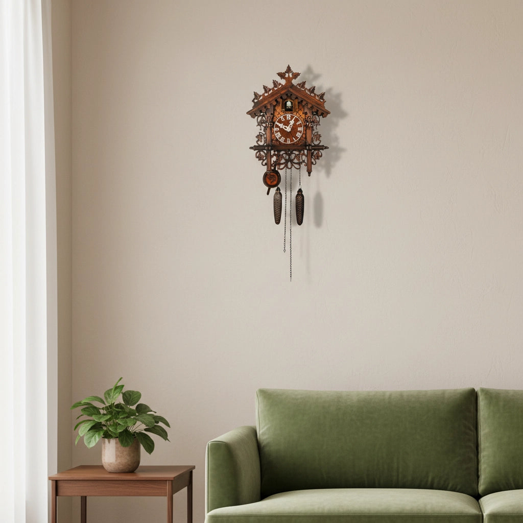 Horloge ancienne murale à balancier Image