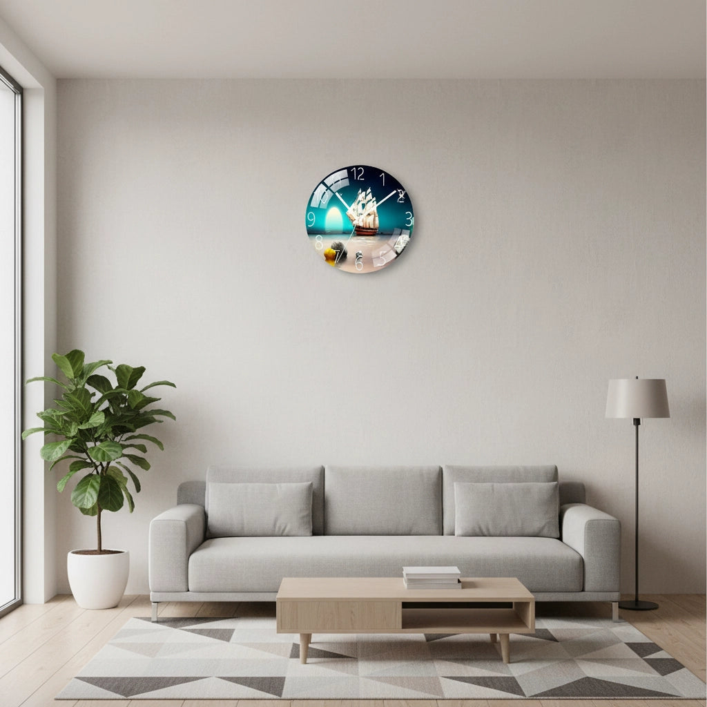 Horloge marine murale