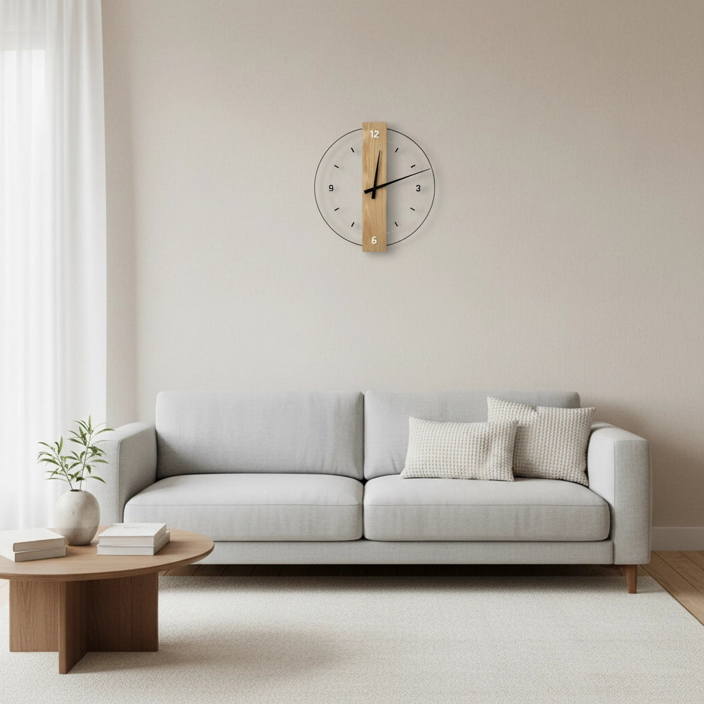 Horloge murale 50 cm bois