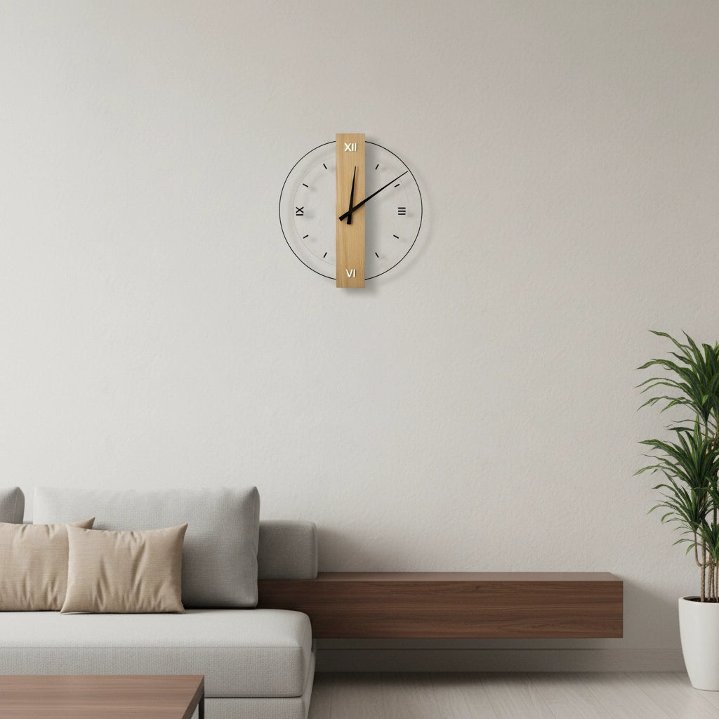 Horloge murale 50 cm bois