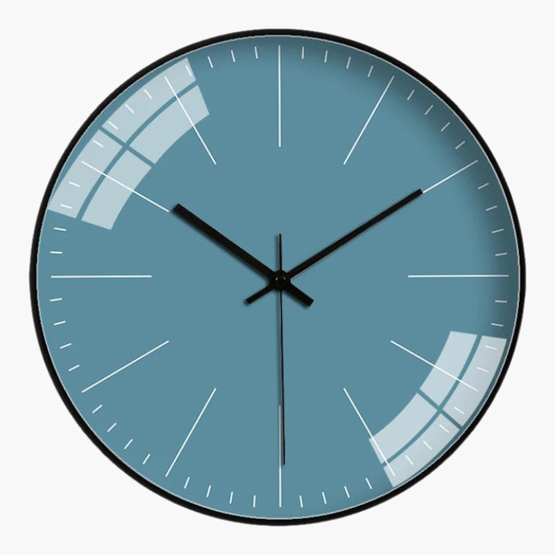 Horloge murale abs minimaliste verre Bleu & Noir