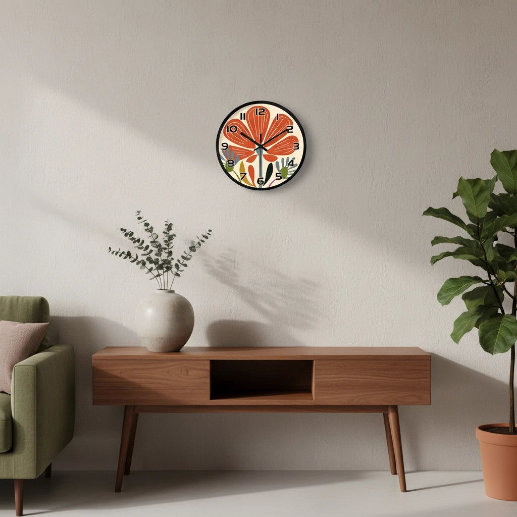 Horloge murale abstraite silencieuse 20cm Image