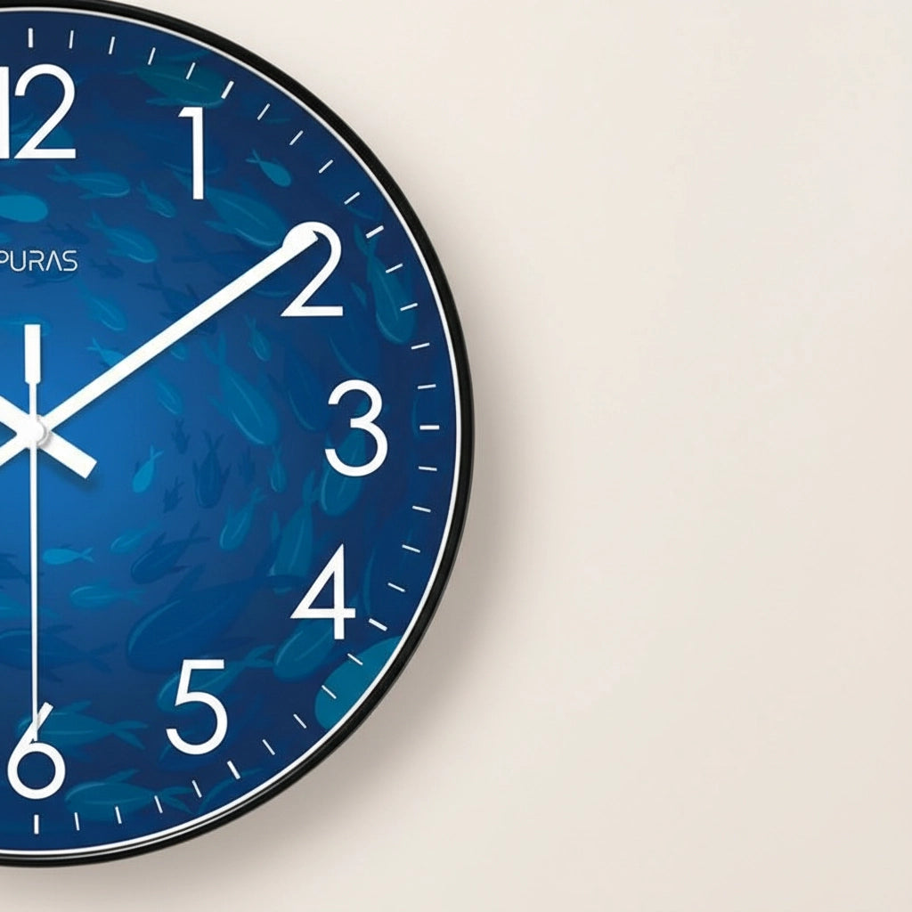 Horloge murale abyssale silencieuse