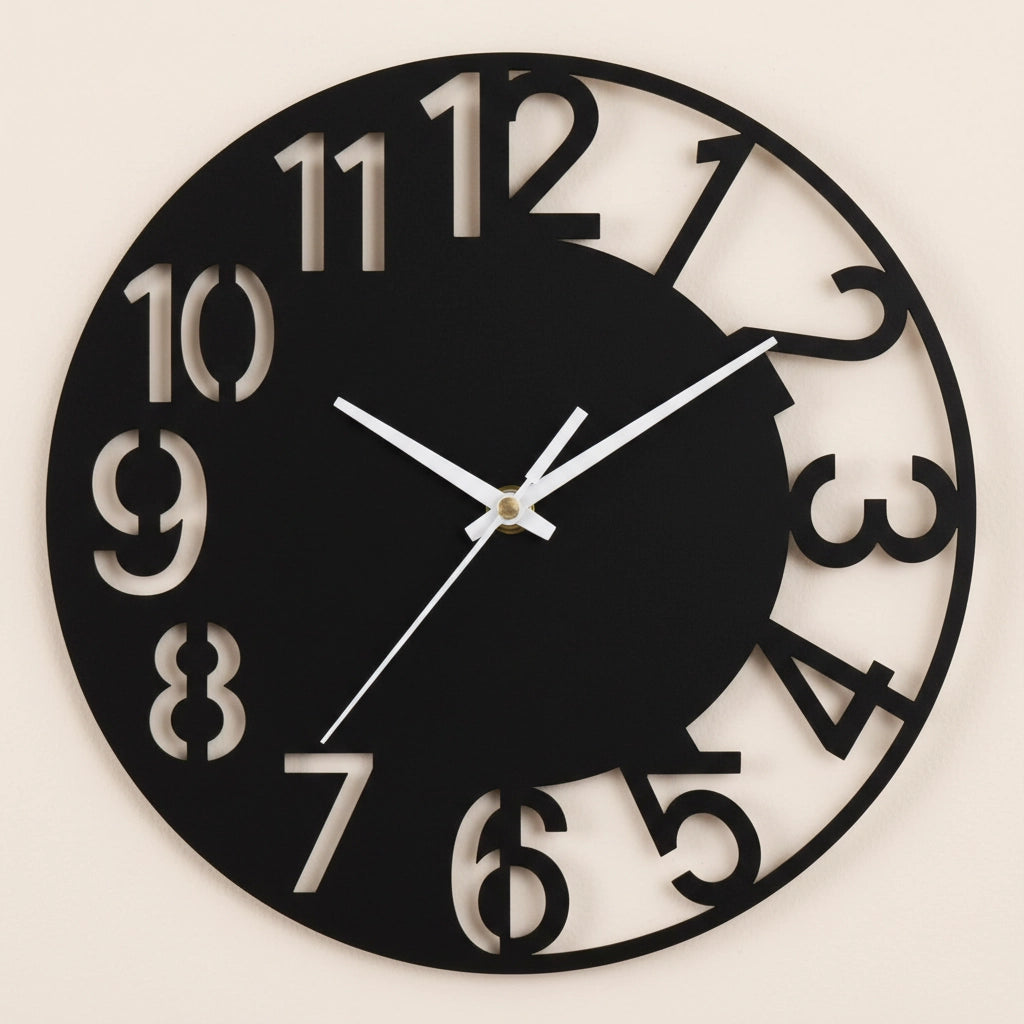 Horloge murale acrylique bicolore contrastée