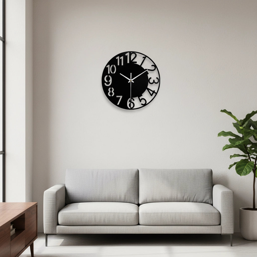 Horloge murale acrylique bicolore contrastée Image