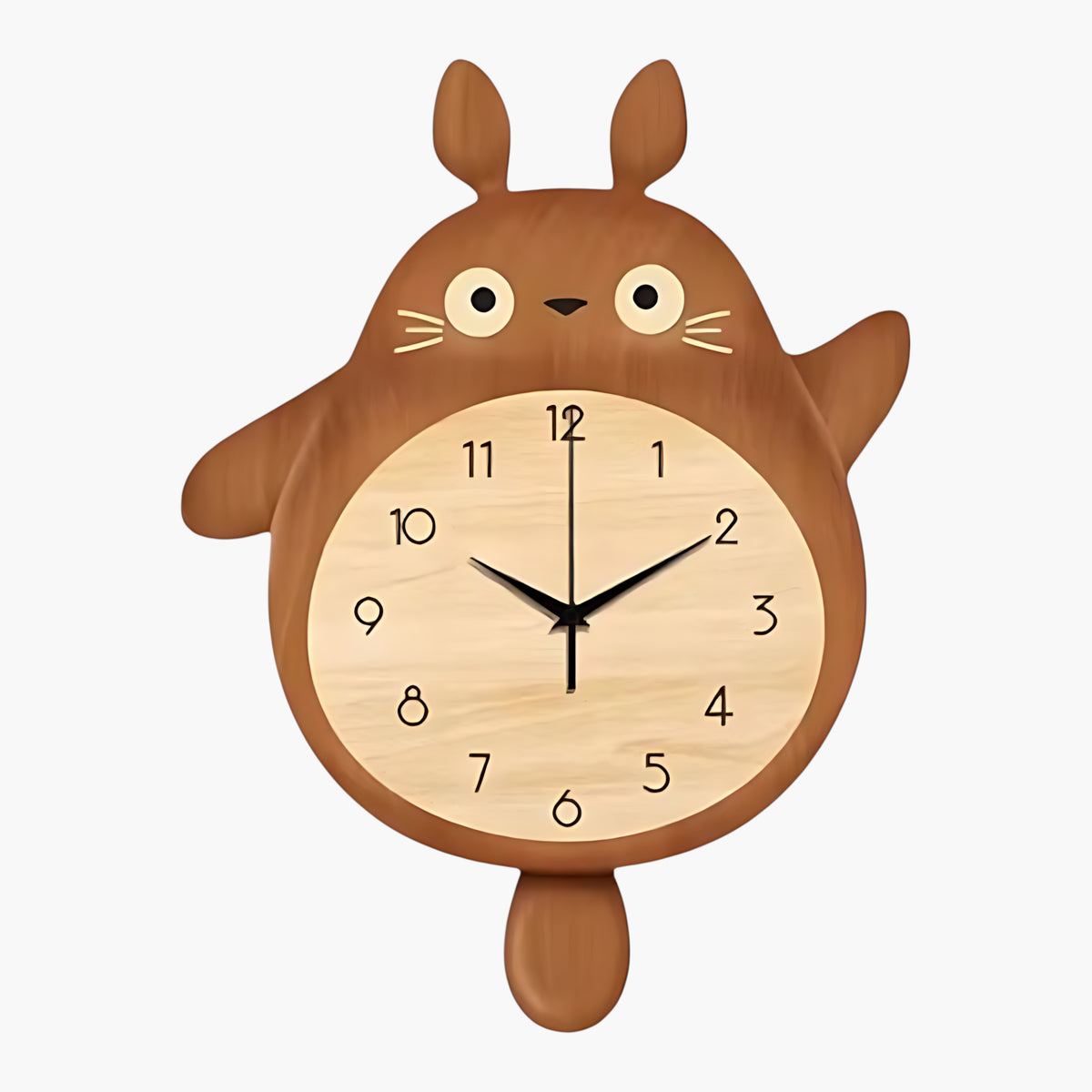 Horloge murale animaux Marron 45 x 35 cm