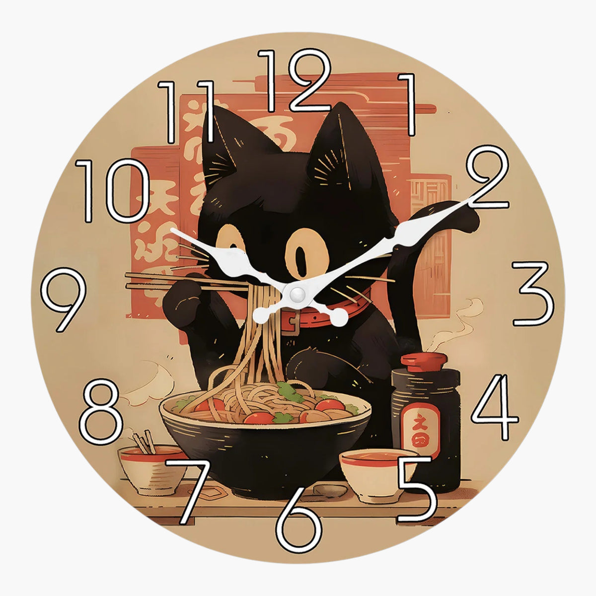 Horloge murale anime ramen