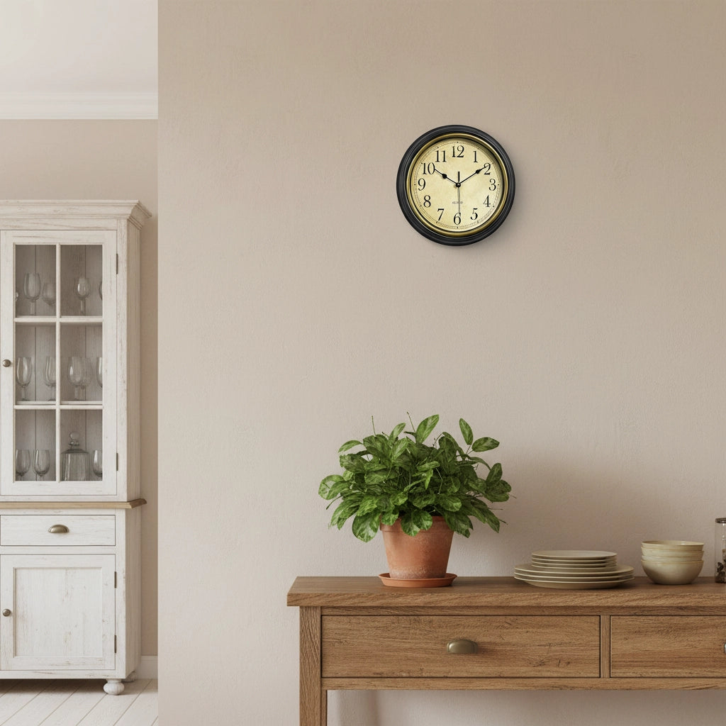 Horloge murale anneau bronze rétro