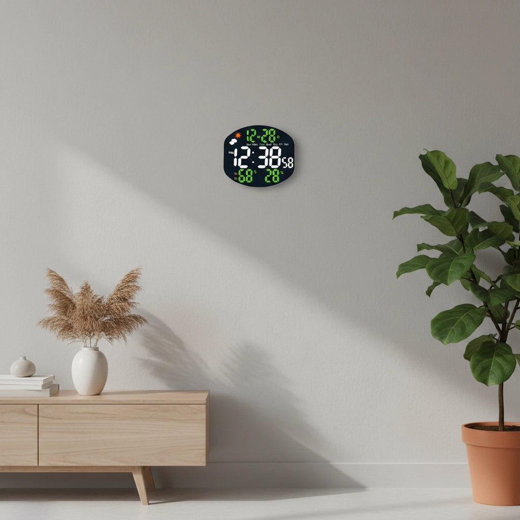 Horloge murale avec date et jour Image