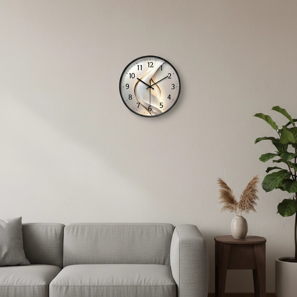 Horloge murale beige