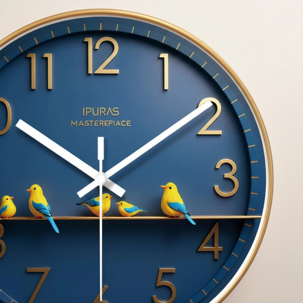 Horloge murale bleu marine