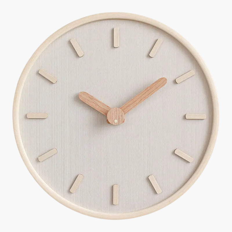 Horloge murale bois clair zen B 30 cm