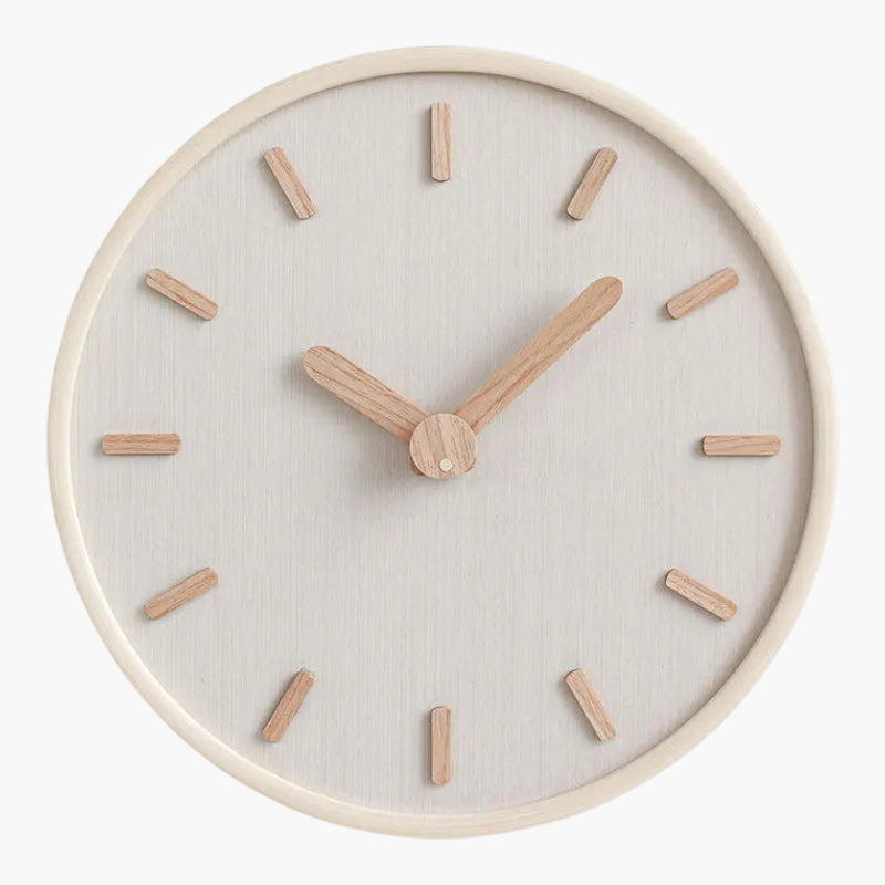 Horloge murale bois clair zen A 30 cm
