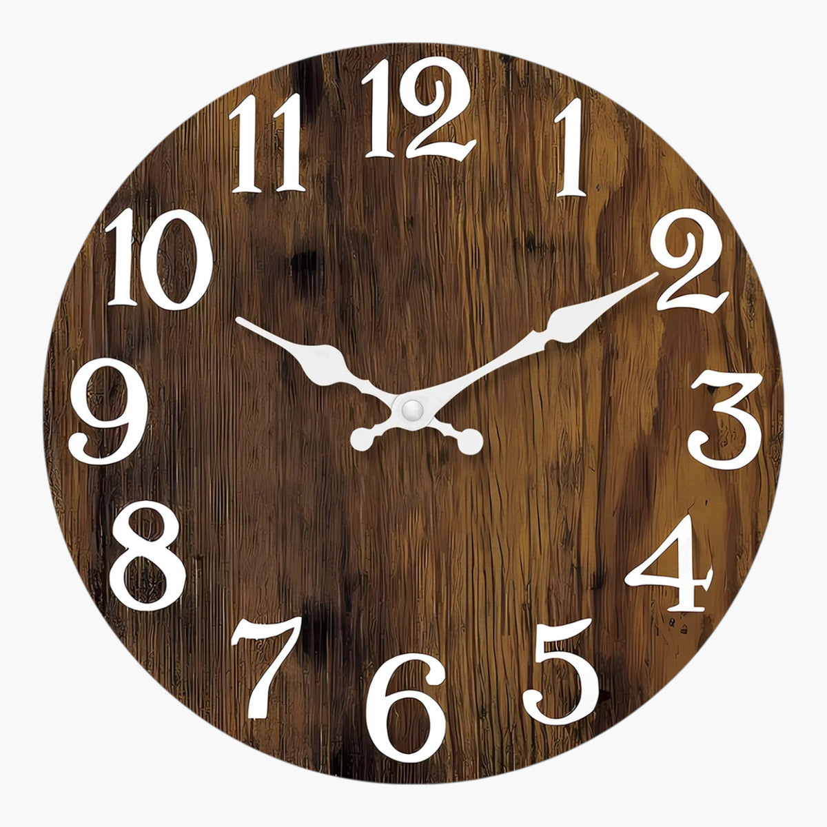 Horloge murale bois foncé rustique Bois Foncé