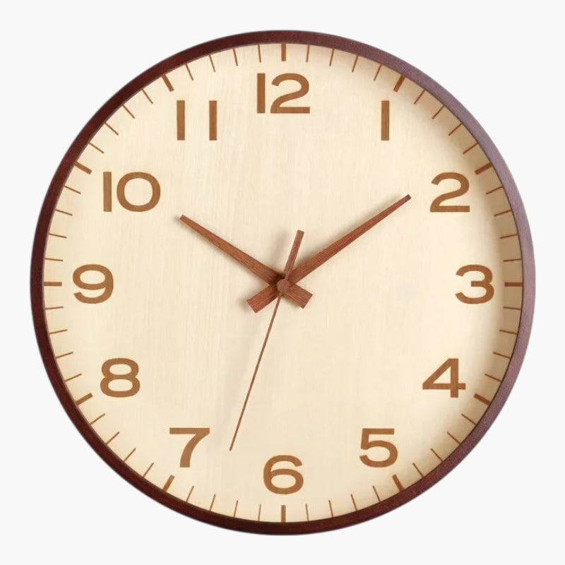 Horloge murale bois gravée relief 4