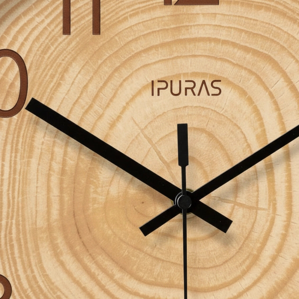 Horloge murale bois moderne