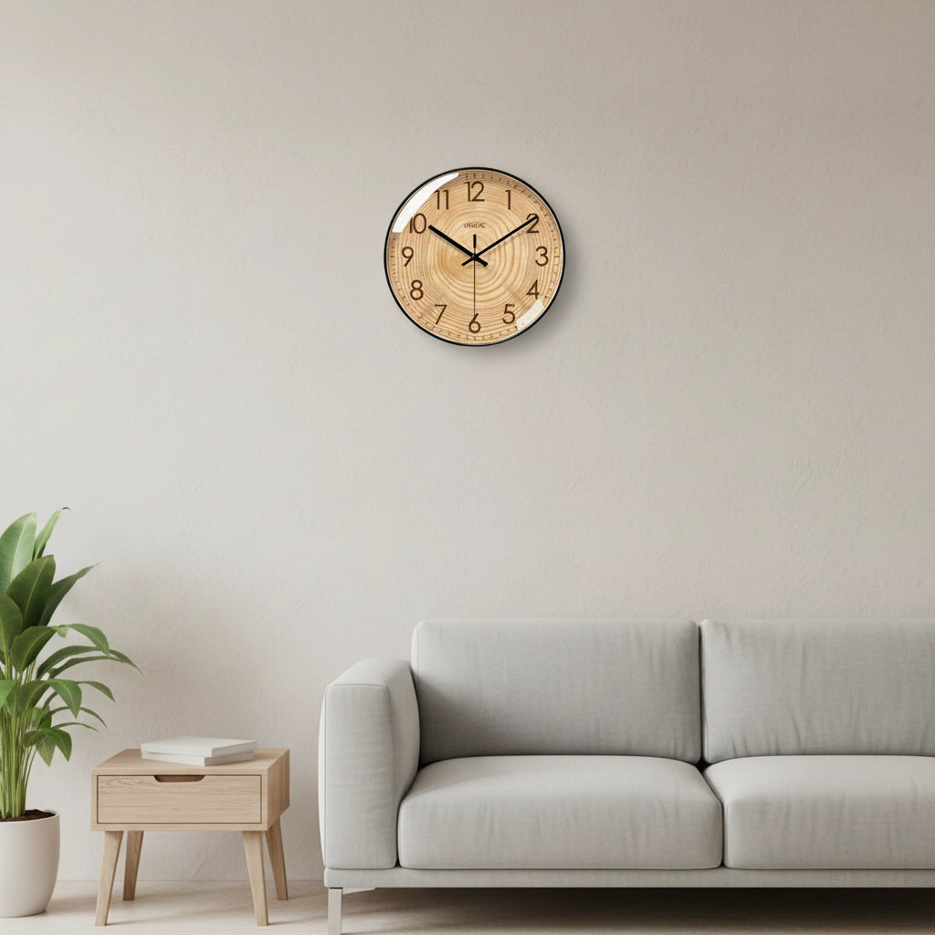Horloge murale bois moderne