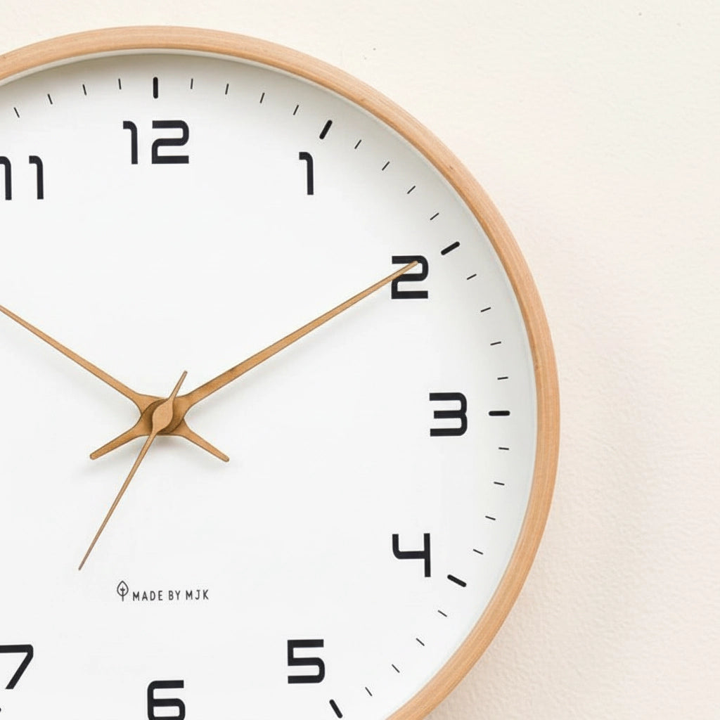 Horloge murale cadre bois