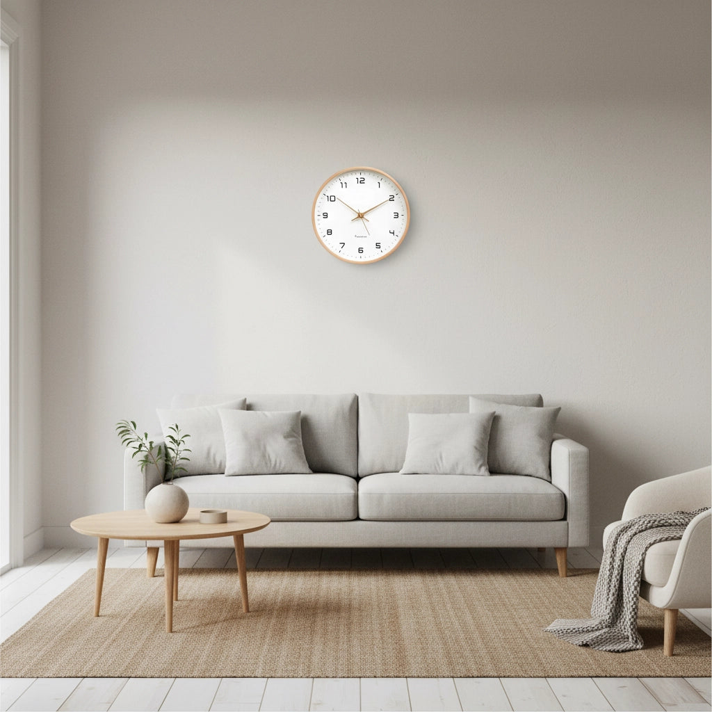 Horloge murale cadre bois