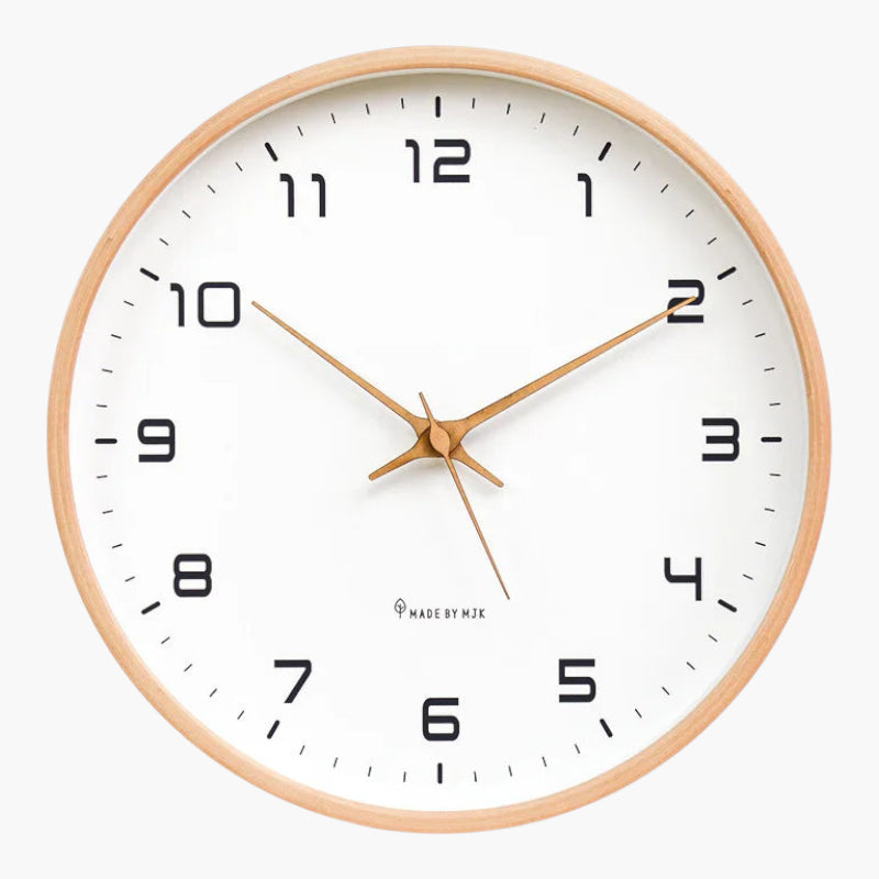 Horloge murale cadre bois Bois Clair