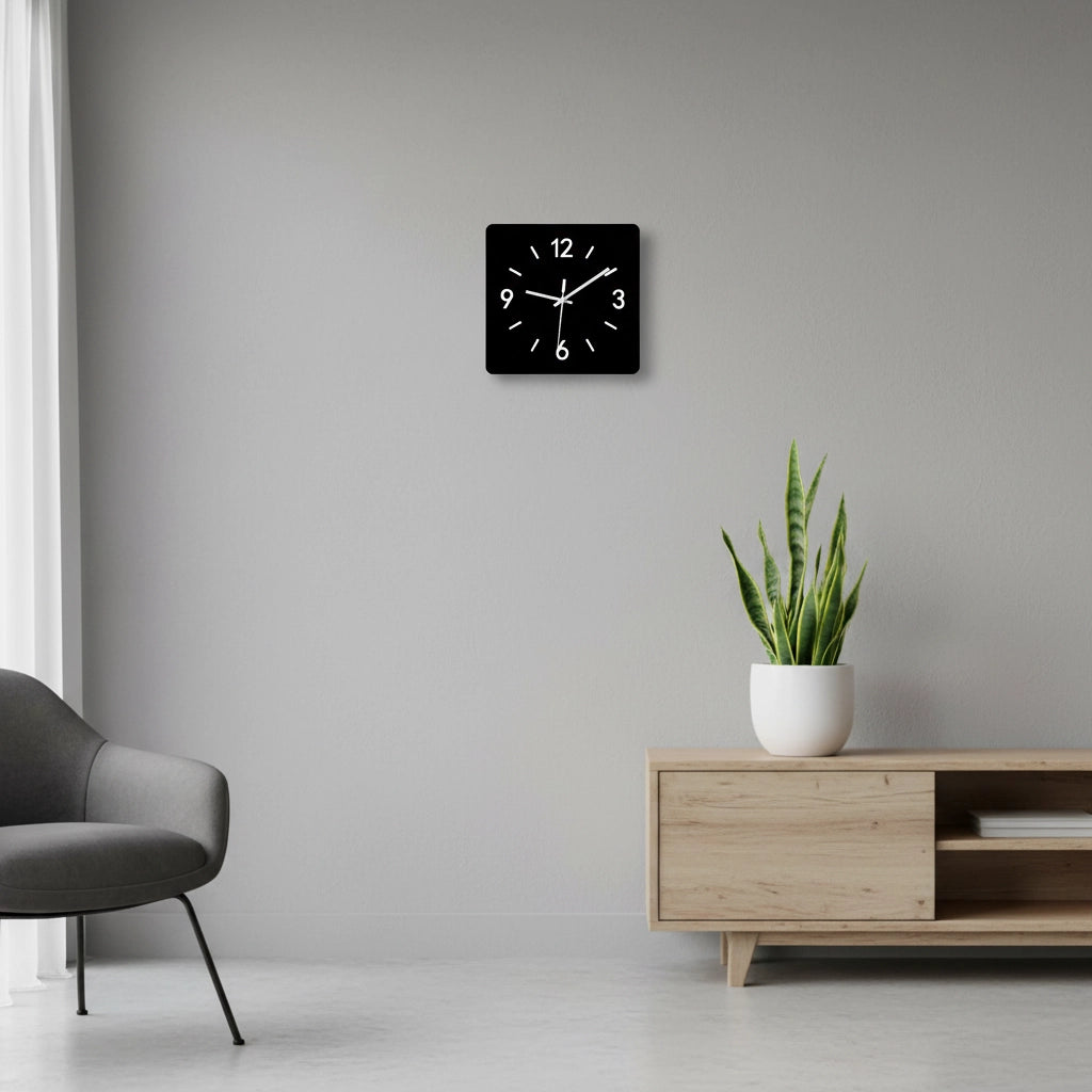 Horloge murale carrée acrylique silencieuse Image