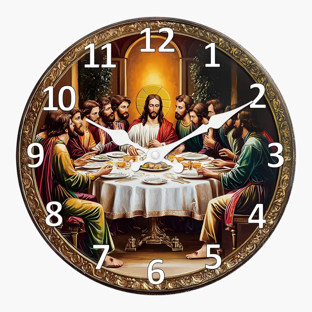 Horloge murale cène sacrée mdf
