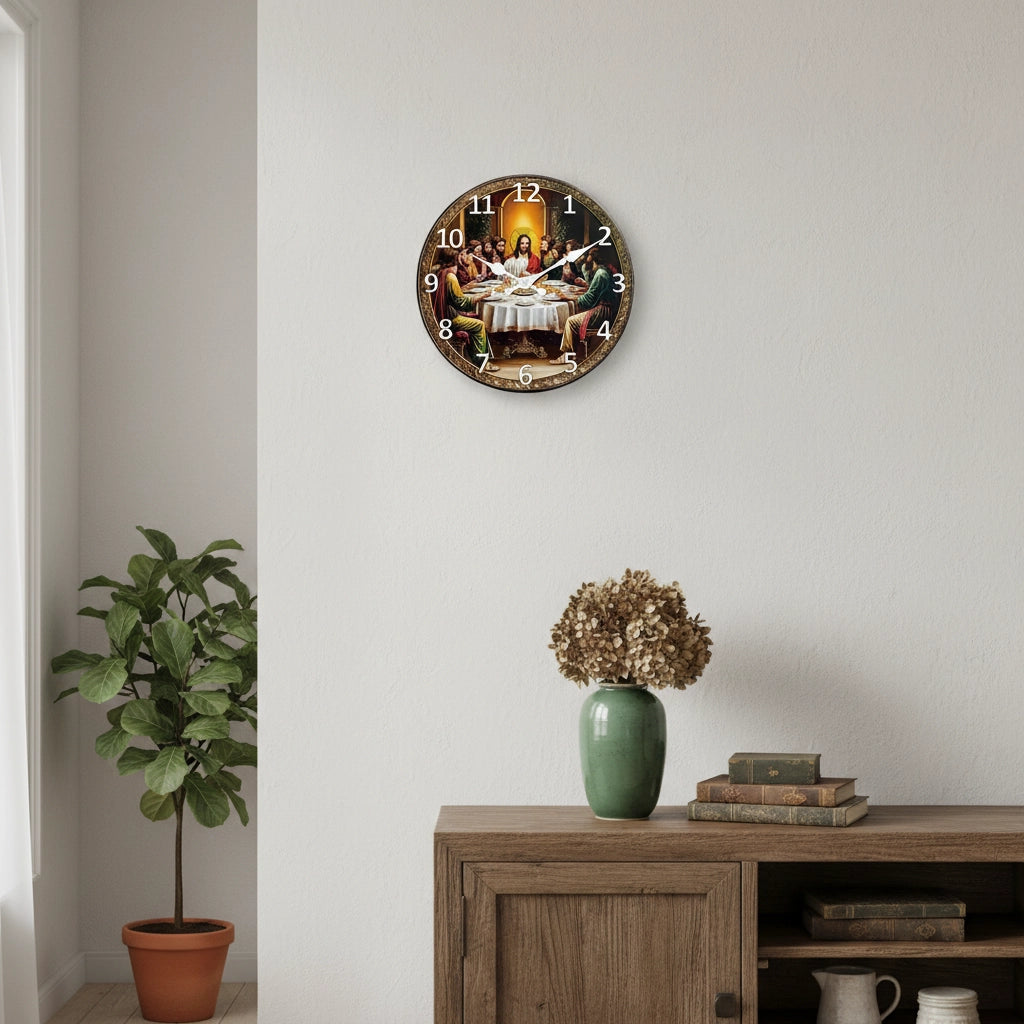 Horloge murale cène sacrée mdf Image