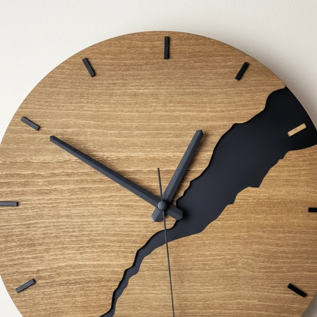 Horloge murale chêne