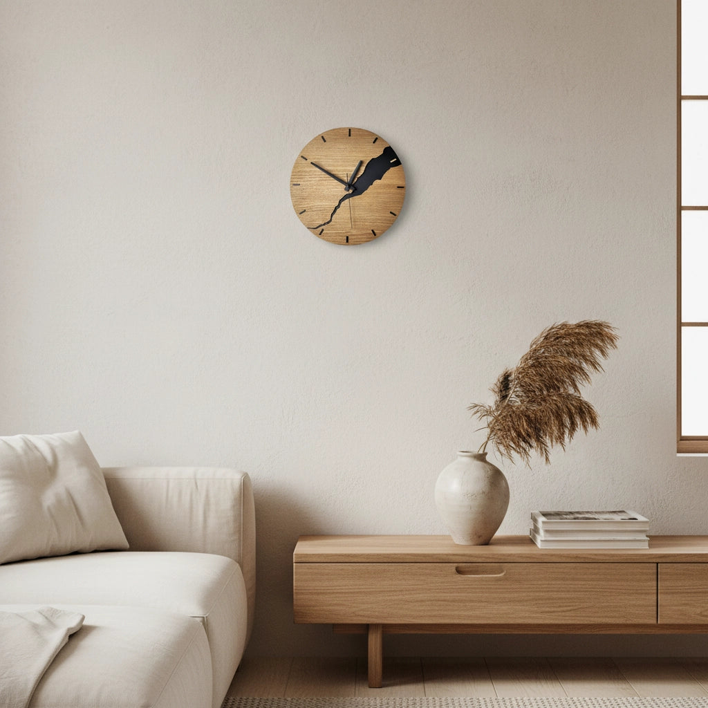 Horloge murale chêne