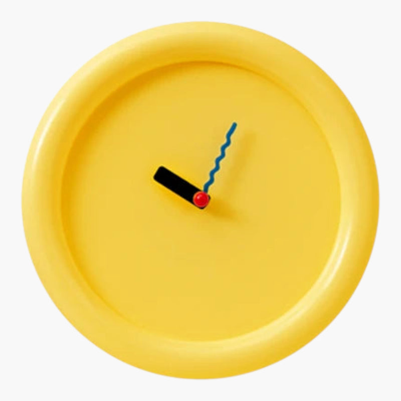 Horloge murale colorée 30 cm Jaune