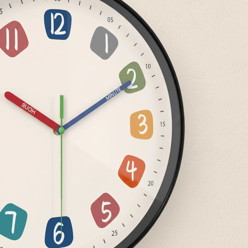 Horloge murale colorée