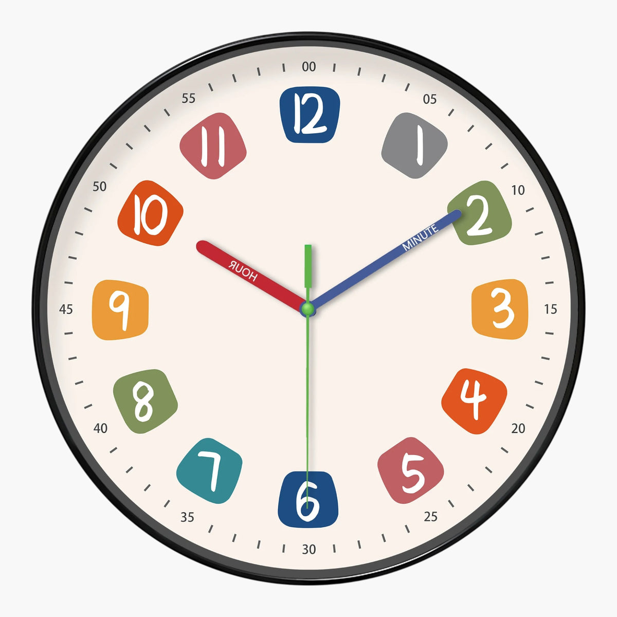 Horloge murale colorée 20 cm